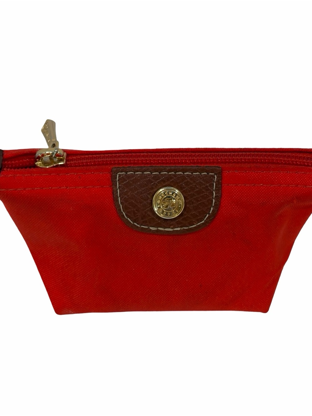 Longchamp Le Pliage Mini Case/ Coin Purse in Red Nylon - Slight imperfection